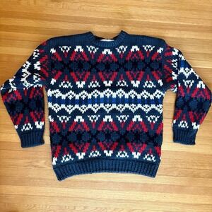 Vintage Boundary Waters chunky fair isle sweater